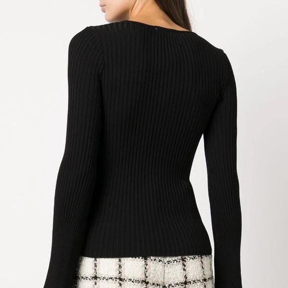 NWT Anine Bing Ribbed Scoopneck Sweater - Picture 7 of 8